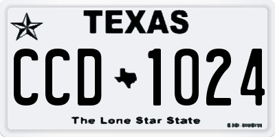 TX license plate CCD1024
