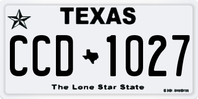 TX license plate CCD1027