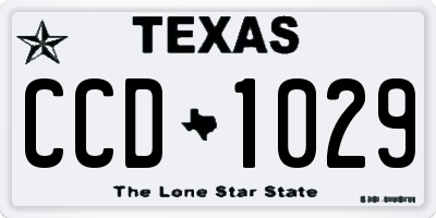 TX license plate CCD1029