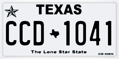 TX license plate CCD1041