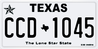 TX license plate CCD1045