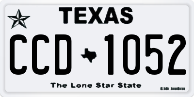 TX license plate CCD1052
