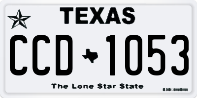 TX license plate CCD1053