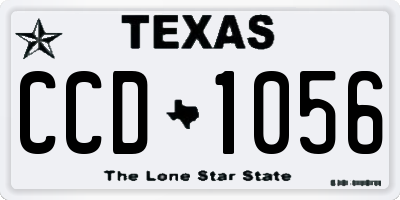 TX license plate CCD1056