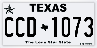 TX license plate CCD1073
