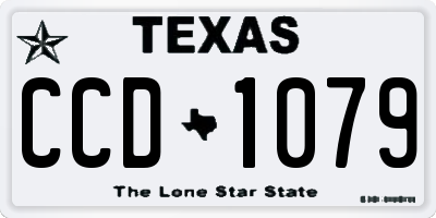 TX license plate CCD1079