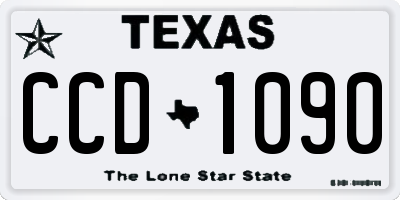 TX license plate CCD1090