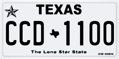 TX license plate CCD1100