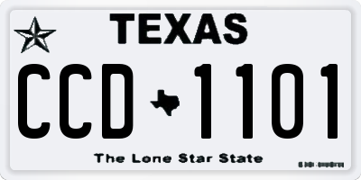TX license plate CCD1101