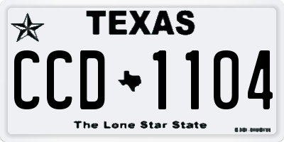 TX license plate CCD1104