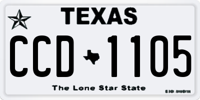 TX license plate CCD1105