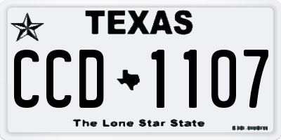 TX license plate CCD1107