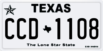 TX license plate CCD1108