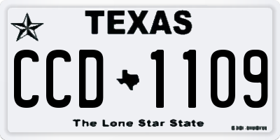 TX license plate CCD1109