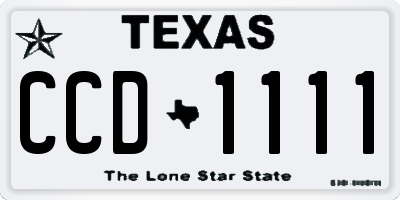 TX license plate CCD1111