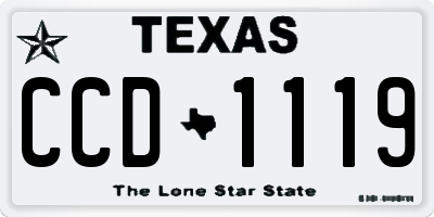 TX license plate CCD1119