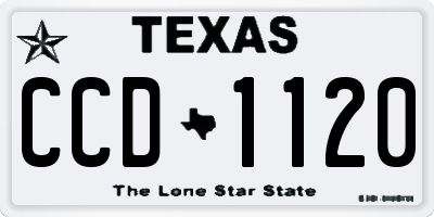TX license plate CCD1120