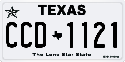 TX license plate CCD1121
