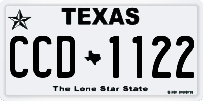 TX license plate CCD1122