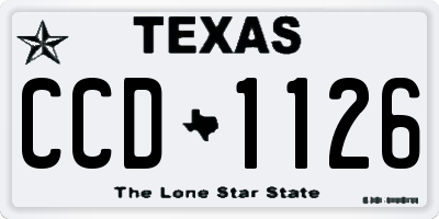TX license plate CCD1126