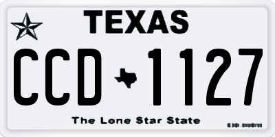 TX license plate CCD1127