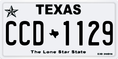 TX license plate CCD1129