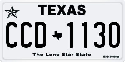TX license plate CCD1130