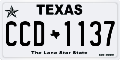 TX license plate CCD1137