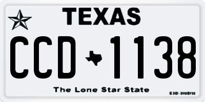 TX license plate CCD1138