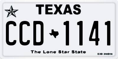 TX license plate CCD1141