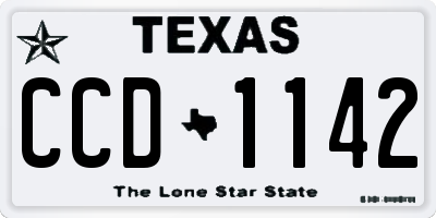 TX license plate CCD1142