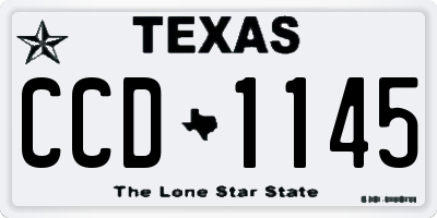 TX license plate CCD1145