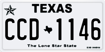 TX license plate CCD1146