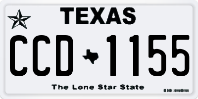 TX license plate CCD1155