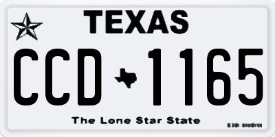 TX license plate CCD1165
