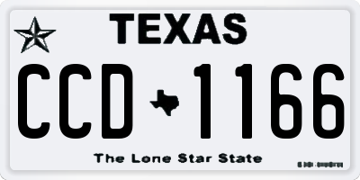 TX license plate CCD1166