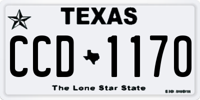 TX license plate CCD1170