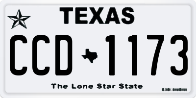 TX license plate CCD1173