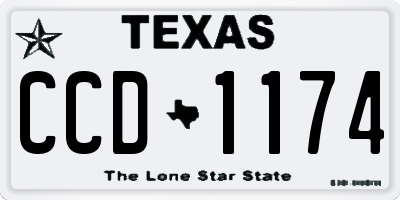 TX license plate CCD1174