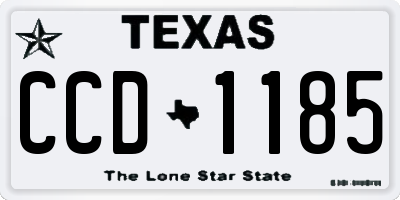 TX license plate CCD1185