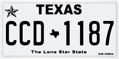 TX license plate CCD1187