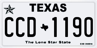 TX license plate CCD1190