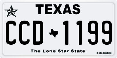 TX license plate CCD1199