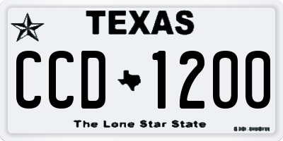 TX license plate CCD1200
