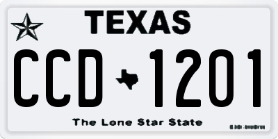 TX license plate CCD1201