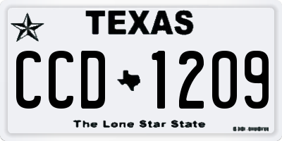 TX license plate CCD1209