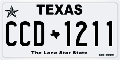 TX license plate CCD1211
