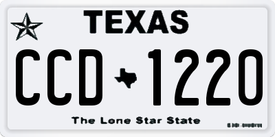 TX license plate CCD1220