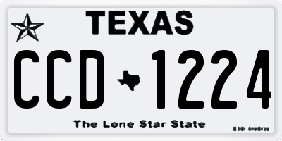 TX license plate CCD1224
