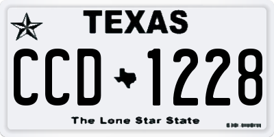 TX license plate CCD1228